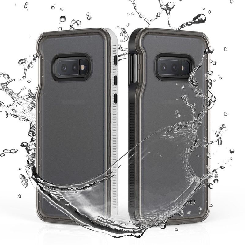 Hoesje Samsung Galaxy S10e Wit Zwart Waterdichte Rode Peper