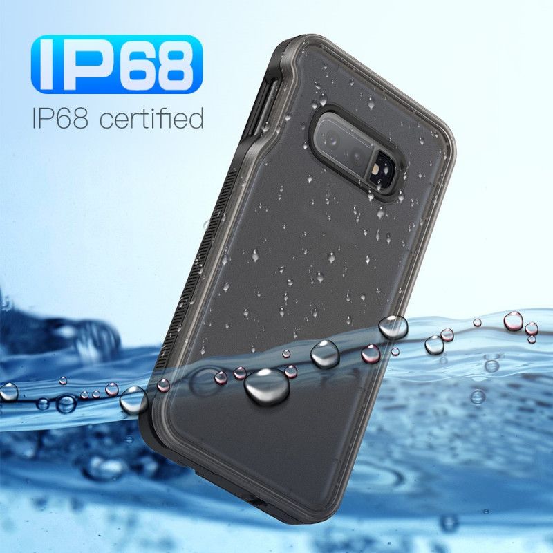 Hoesje Samsung Galaxy S10e Wit Zwart Waterdichte Rode Peper