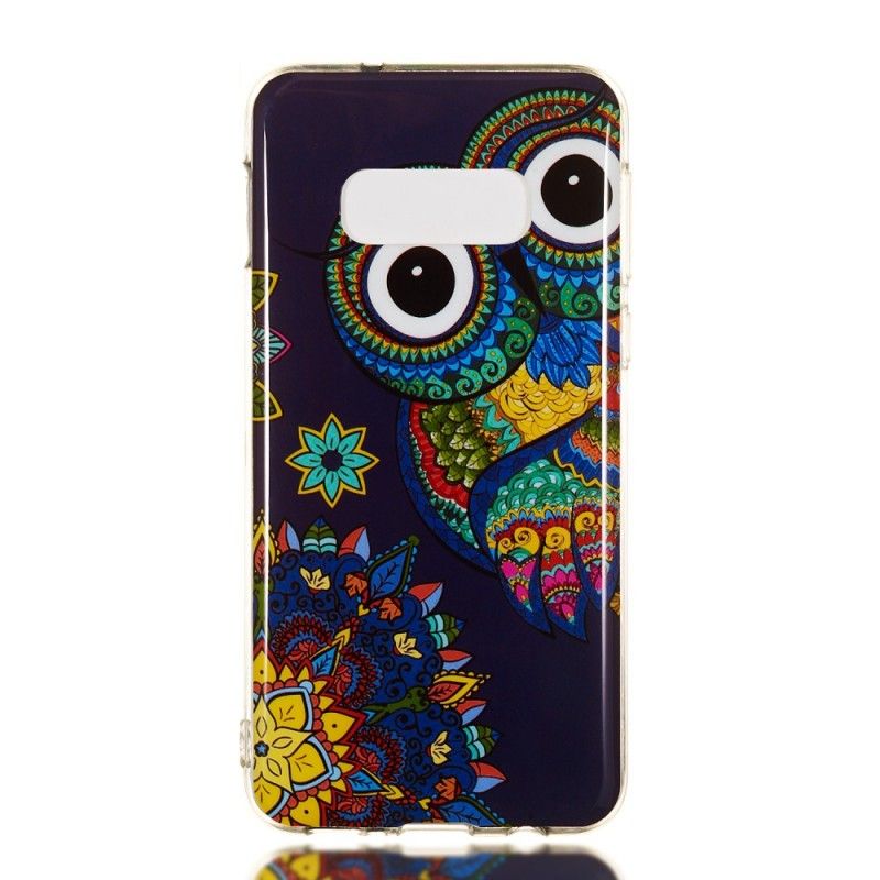 Hoesje voor Samsung Galaxy S10e Fluorescerende Mandala-Uil