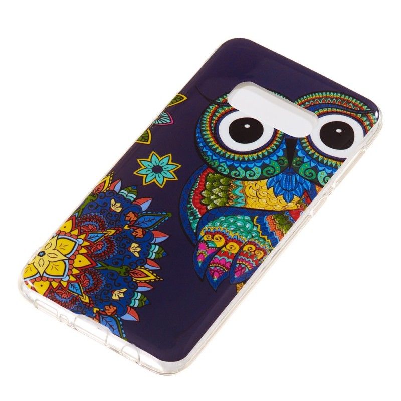 Hoesje voor Samsung Galaxy S10e Fluorescerende Mandala-Uil