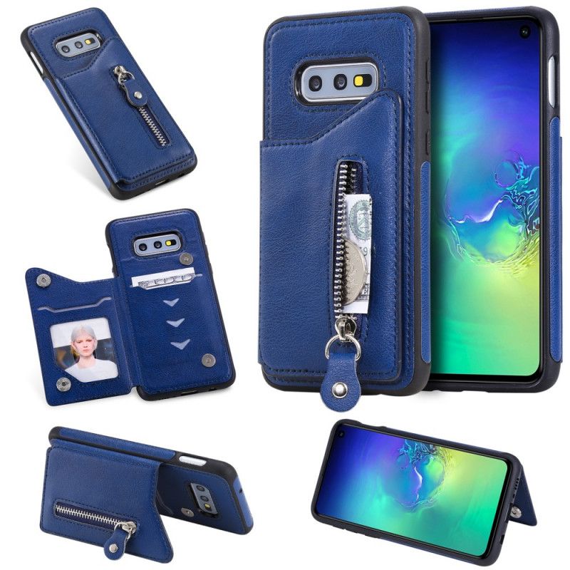 Hoesje voor Samsung Galaxy S10e Zwart Portemonnee Voor Handsfree Ondersteuning