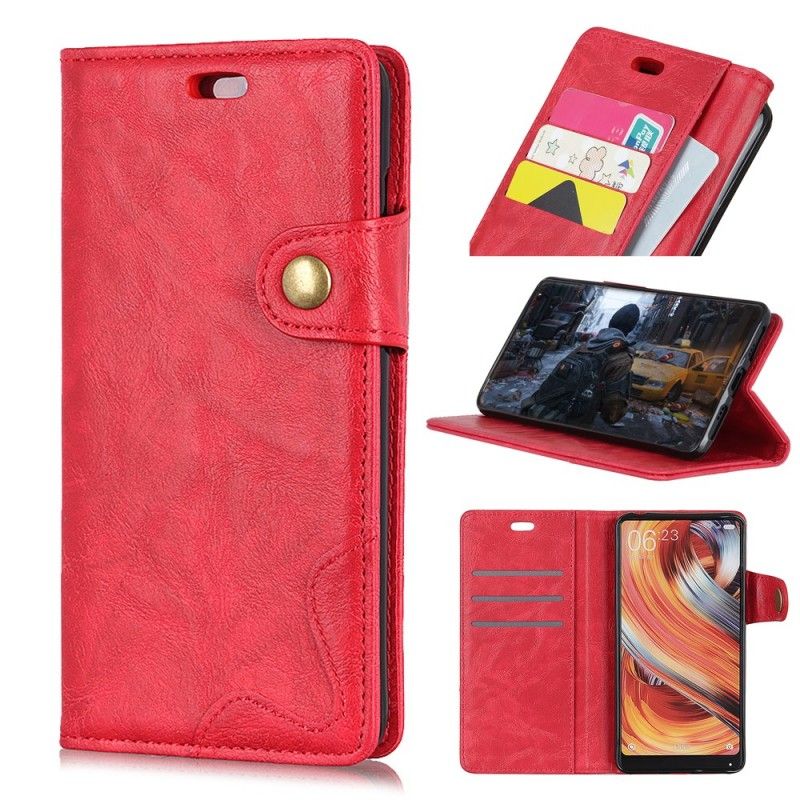 Leren Hoesje Samsung Galaxy S10e Artistieke Knop