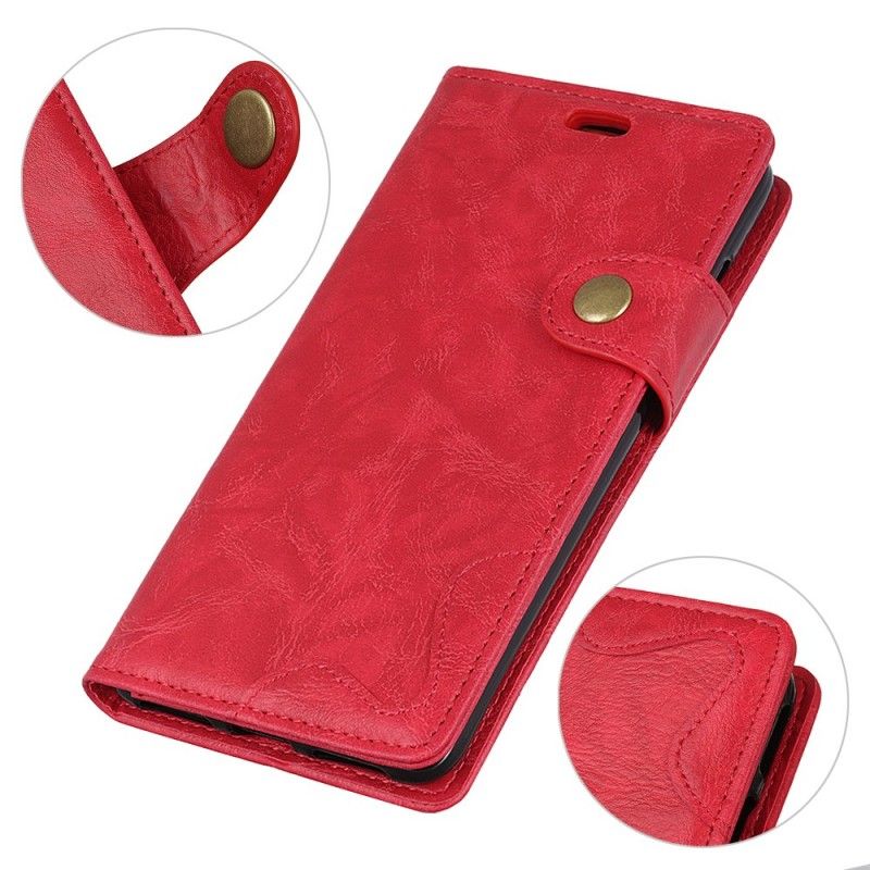 Leren Hoesje Samsung Galaxy S10e Artistieke Knop