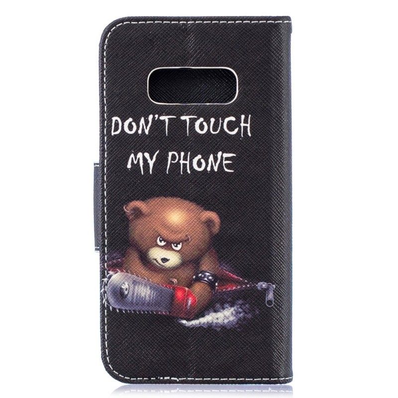 Leren Hoesje Samsung Galaxy S10e Gevaarlijke Beer