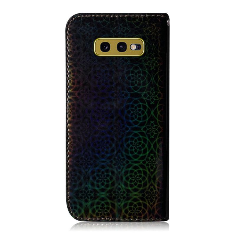 Leren Hoesje Samsung Galaxy S10e Grijs Zwart Pure Kleur