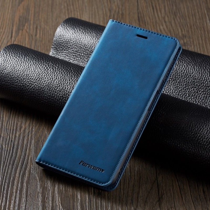 Leren Hoesje Samsung Galaxy S10e Rood Zwart Voorgevormd Leereffect