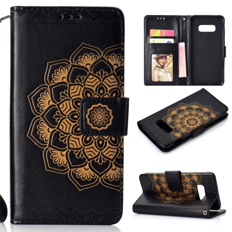 Leren Hoesje Samsung Galaxy S10e Telefoonhoesje Chique Mandala