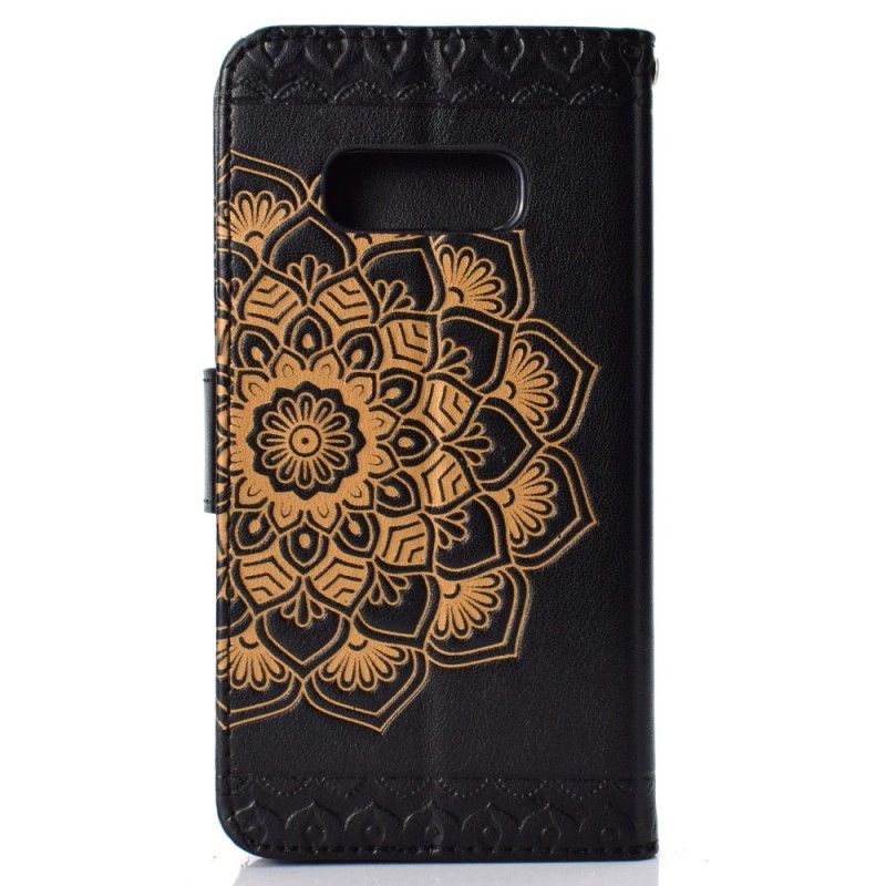 Leren Hoesje Samsung Galaxy S10e Telefoonhoesje Chique Mandala