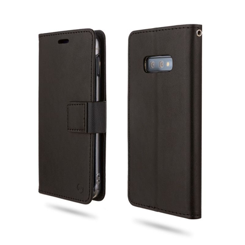 Leren Hoesje Samsung Galaxy S10e Turkoois Lychee Brullen Imitatieleer