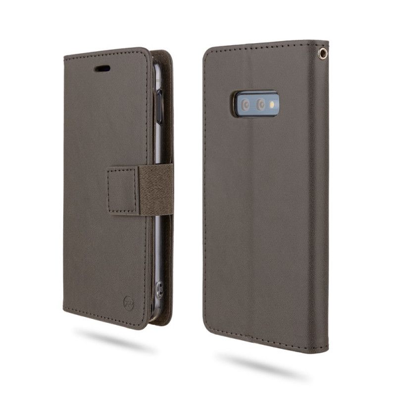 Leren Hoesje Samsung Galaxy S10e Turkoois Lychee Brullen Imitatieleer