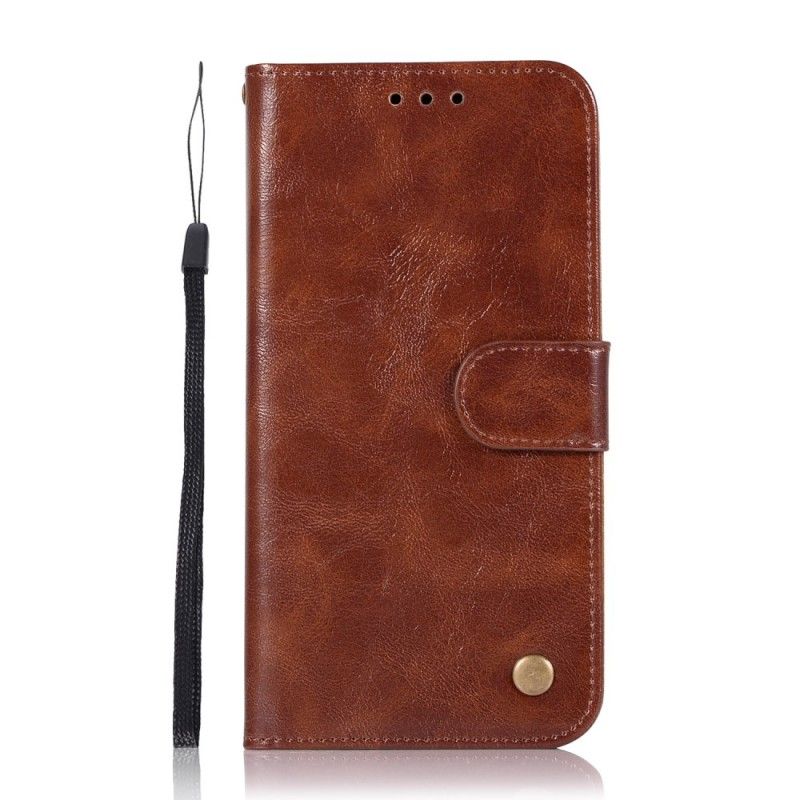 Leren Hoesje Samsung Galaxy S10e Vintage Leereffect Met Riem