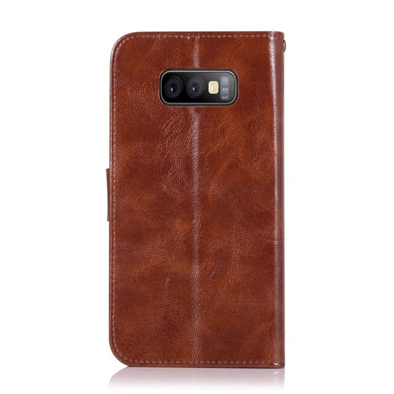 Leren Hoesje Samsung Galaxy S10e Vintage Leereffect Met Riem