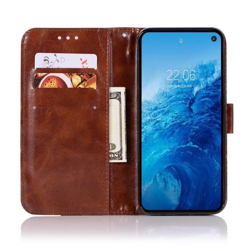 Leren Hoesje Samsung Galaxy S10e Vintage Leereffect Met Riem