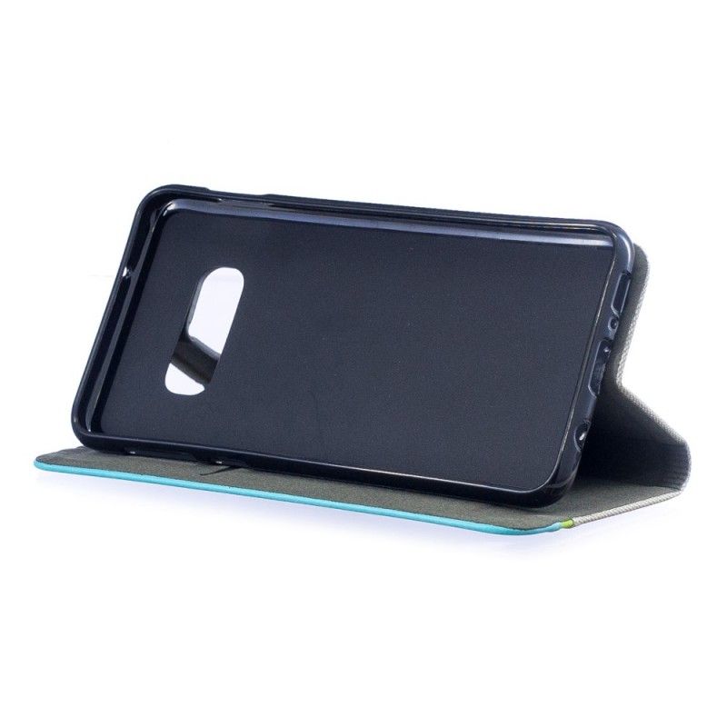 Leren Hoesje Samsung Galaxy S10e Zwart Verticale Lijn