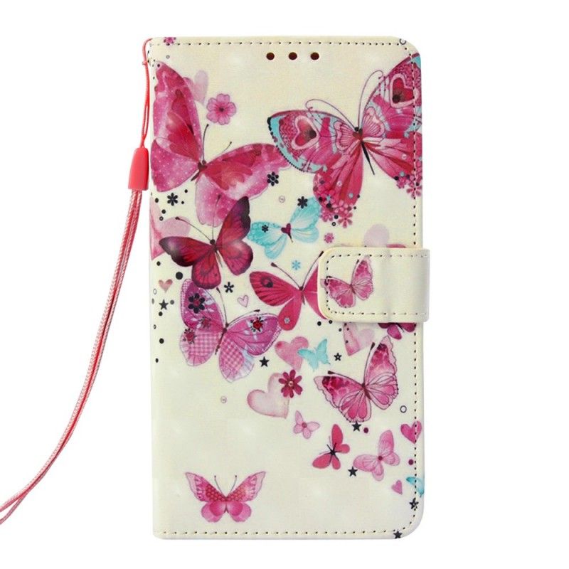 Leren Hoesje voor Samsung Galaxy S10e Vlucht Vlinders