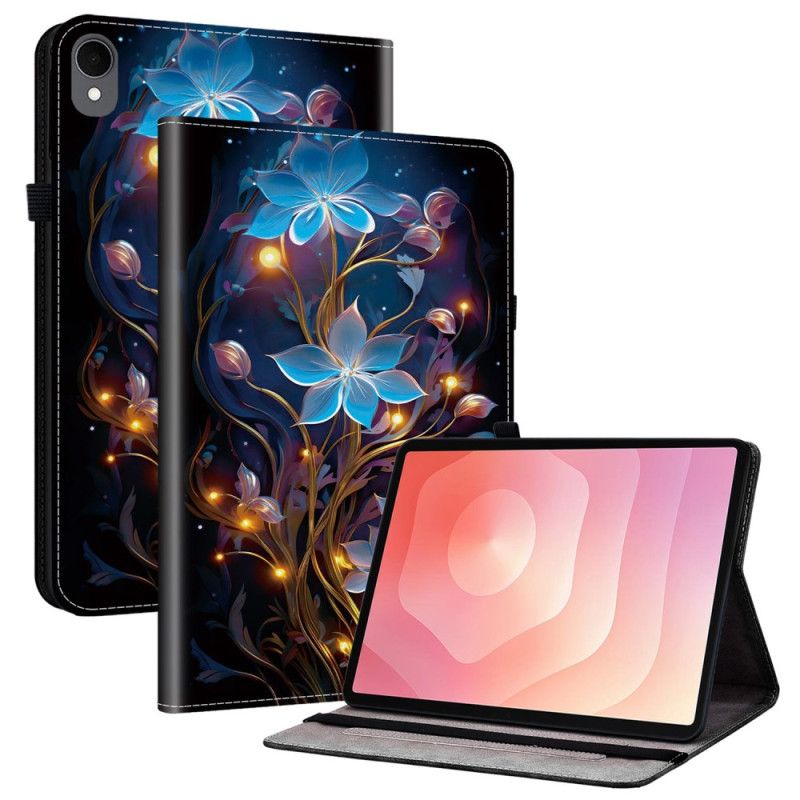 Cover Samsung Galaxy Tab S11 Blauwe Bloemen Bescherming Hoesje