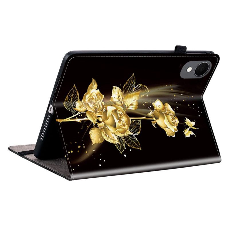 Cover Samsung Galaxy Tab S11 Vlinders En Gouden Rozen