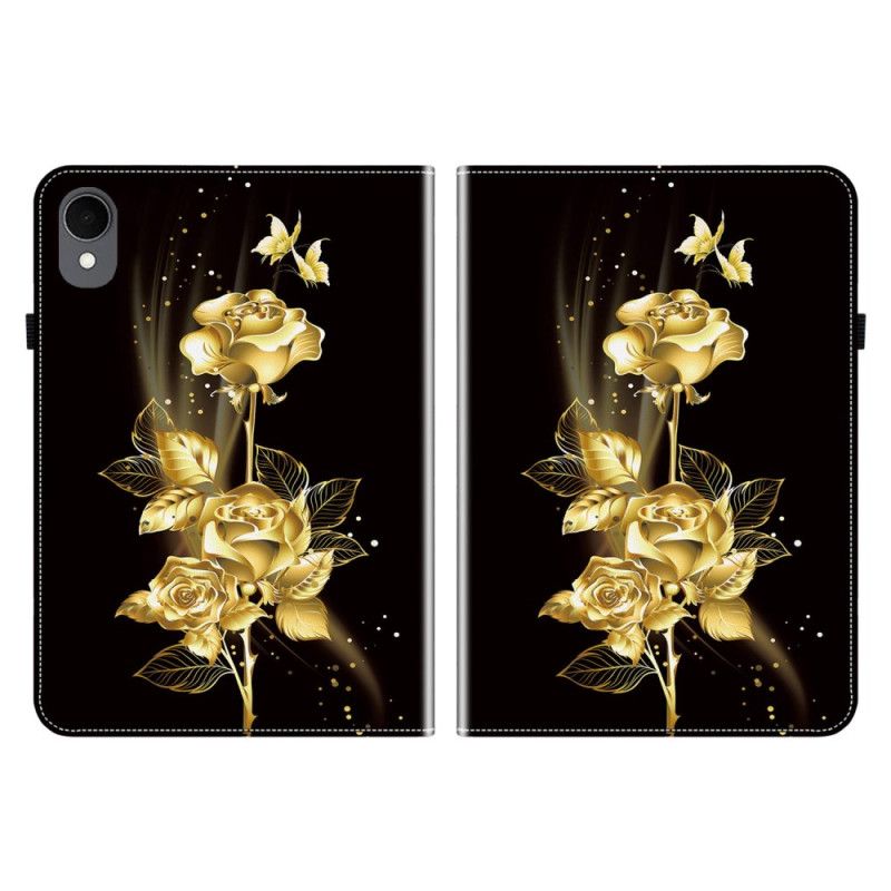 Cover Samsung Galaxy Tab S11 Vlinders En Gouden Rozen