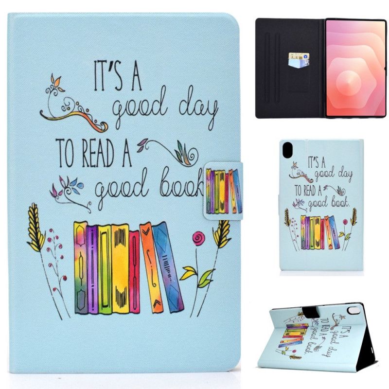 Flip Case Leren Samsung Galaxy Tab S11 Het Is Een Goede Dag