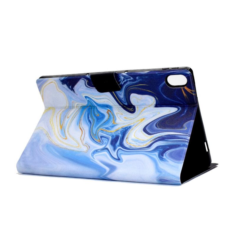 Folio-hoesje Samsung Galaxy Tab S11 Telefoonhoesje Blauw Marmer