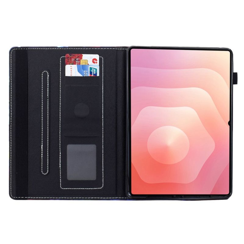 Folio-hoesje Samsung Galaxy Tab S11 Telefoonhoesje Gekleurde Bloemen En Vlinders