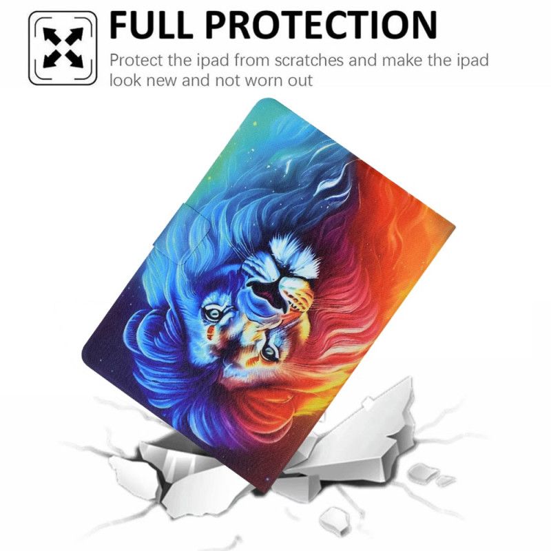 Folio-hoesje Samsung Galaxy Tab S11 Telefoonhoesje Gekleurde Leeuw