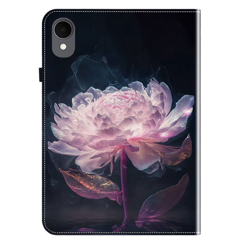 Folio-hoesje Samsung Galaxy Tab S11 Telefoonhoesje Paarse Pioenroos