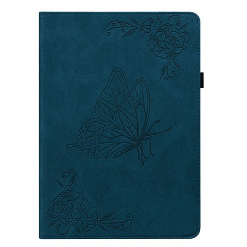 Hoesje Case Samsung Galaxy Tab S11 Vlinder Met Suède-effect