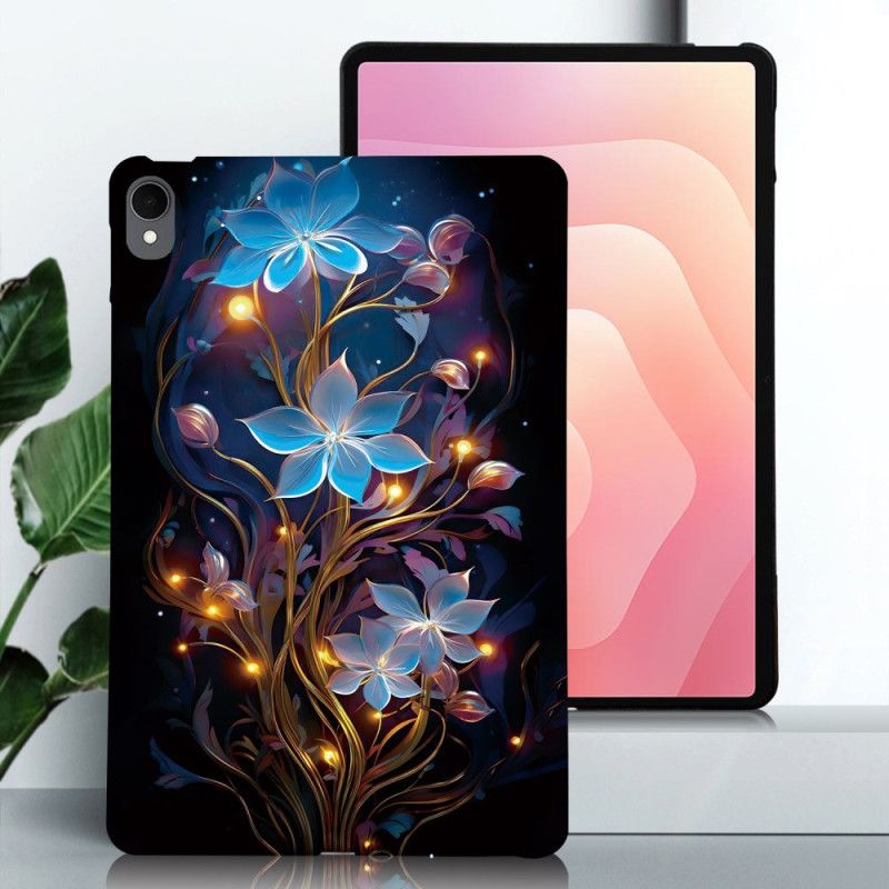 Hoesje Samsung Galaxy Tab S11 Blauwe Bloemen