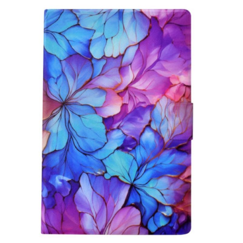 Leren Hoesje Samsung Galaxy Tab S11 Bloemenpatroon Bescherming Hoesje