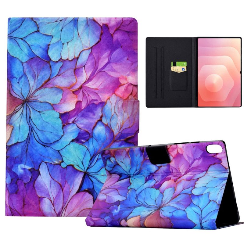 Leren Hoesje Samsung Galaxy Tab S11 Bloemenpatroon Bescherming Hoesje