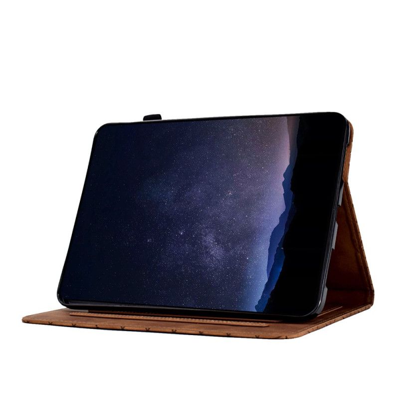 Leren Hoesje Samsung Galaxy Tab S11 Geometrisch Patroon Met Suède-effect Bescherming Hoesje