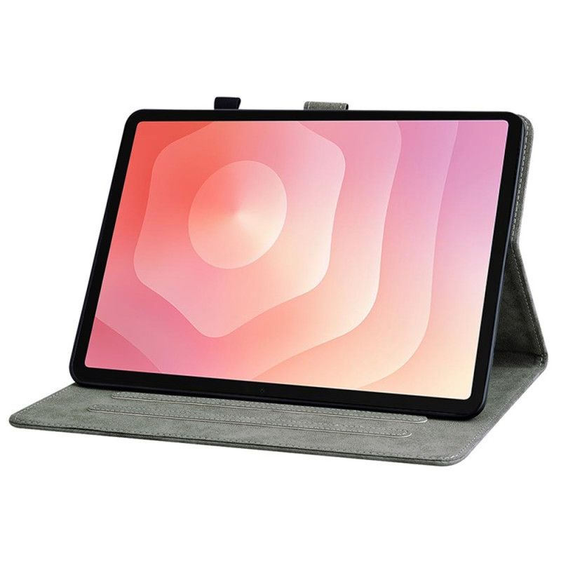 Leren Hoesje Samsung Galaxy Tab S11 Vintage Suède-effect Bescherming Hoesje