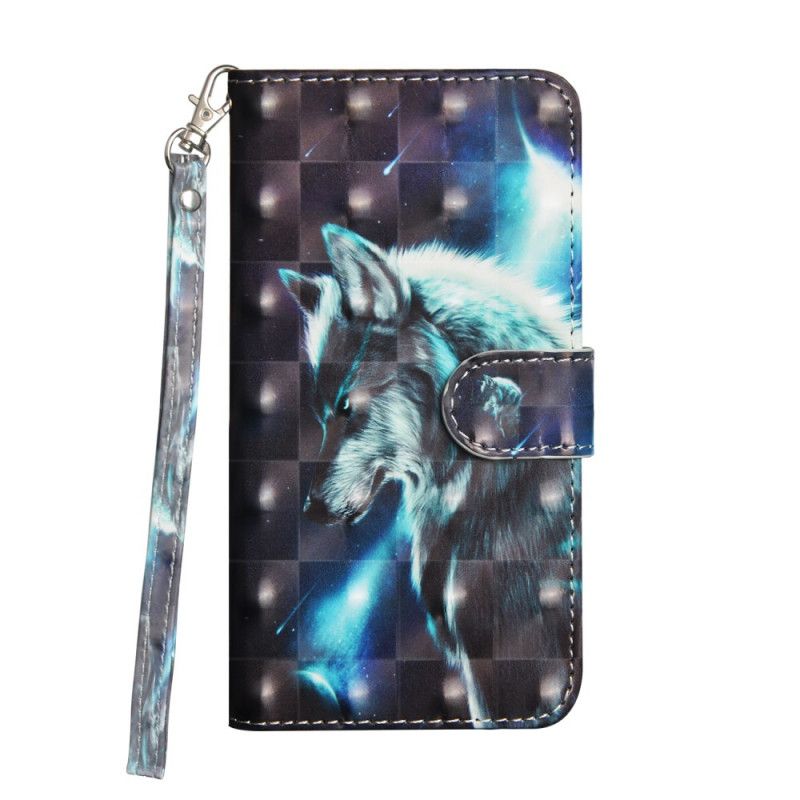 Cover Folio-hoesje Oppo Find X2 Lite Telefoonhoesje Majestueuze Wolf