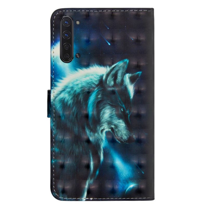 Cover Folio-hoesje Oppo Find X2 Lite Telefoonhoesje Majestueuze Wolf