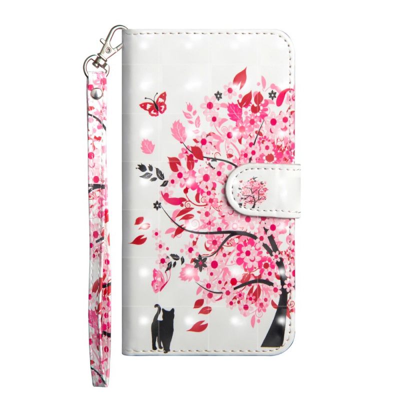 Cover Folio-hoesje Oppo Find X2 Lite Telefoonhoesje Roze Boom