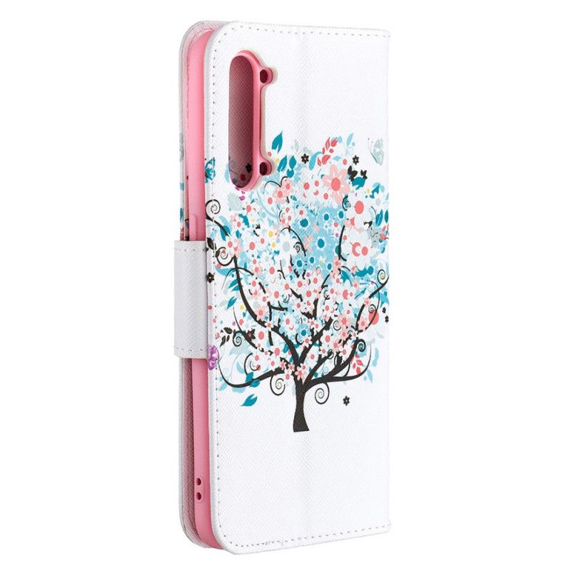 Flip Case Leren Oppo Find X2 Lite Bloemrijke Boom