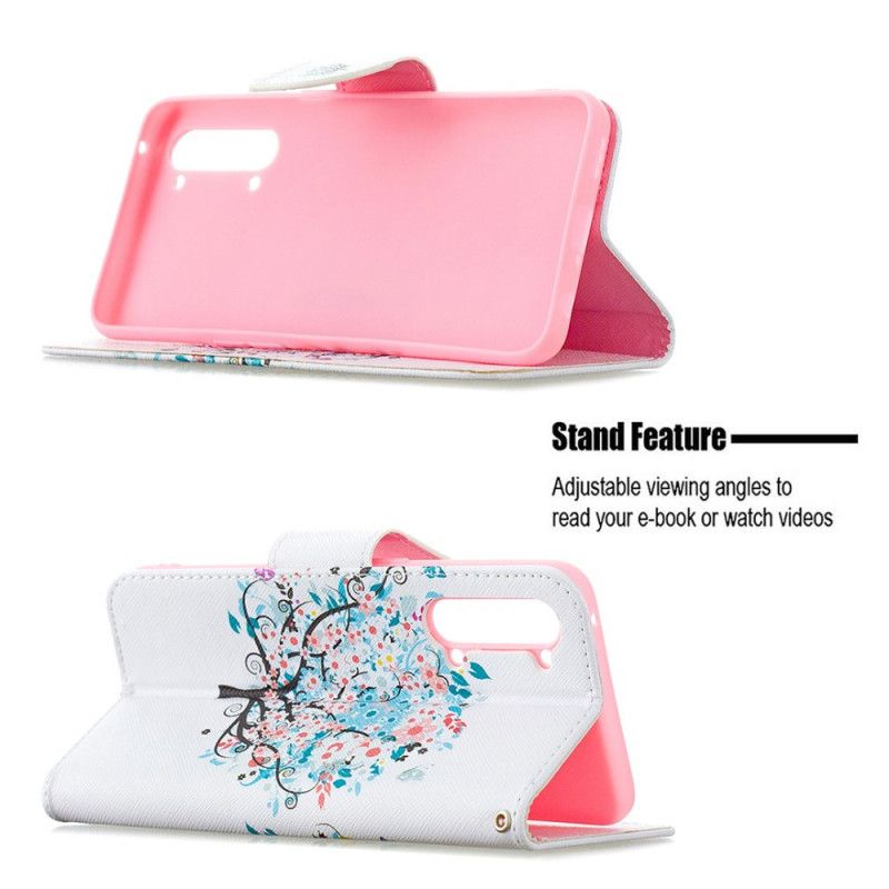 Flip Case Leren Oppo Find X2 Lite Bloemrijke Boom
