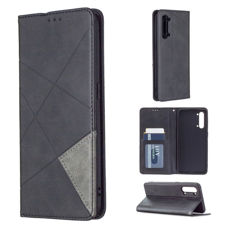Folio-hoesje Oppo Find X2 Lite Grijs Zwart Kunstenaarsstijl