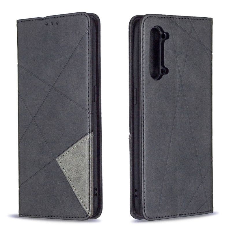 Folio-hoesje Oppo Find X2 Lite Grijs Zwart Kunstenaarsstijl