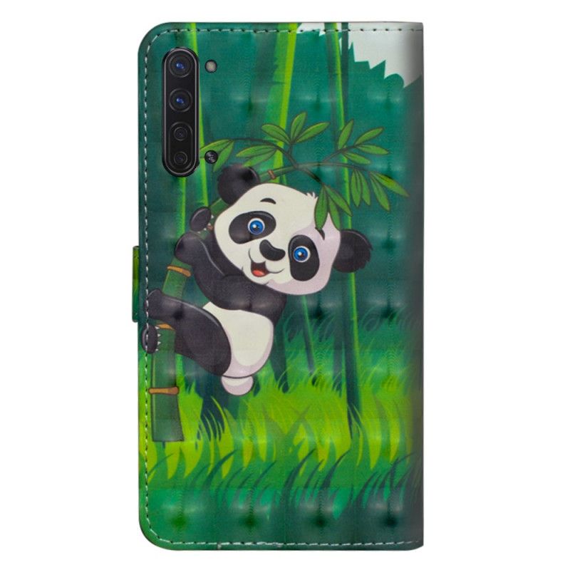 Leren Hoesje Oppo Find X2 Lite Panda En Bamboe