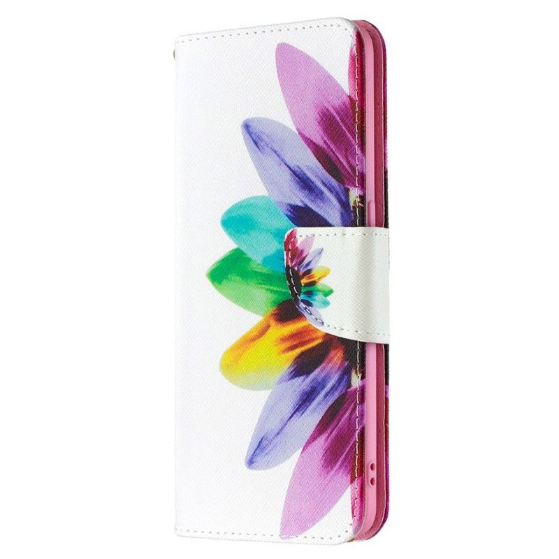 Leren Hoesje voor Oppo Find X2 Lite Aquarelbloem