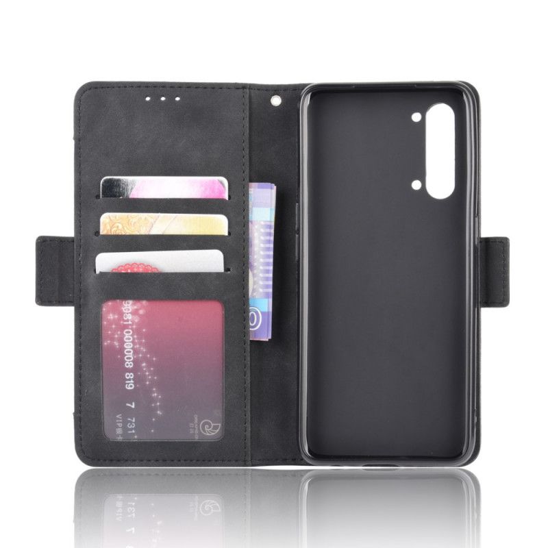 Leren Hoesje voor Oppo Find X2 Lite Rood Zwart Eersteklas Multikaart