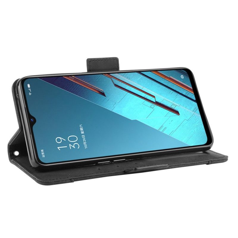 Leren Hoesje voor Oppo Find X2 Lite Rood Zwart Eersteklas Multikaart