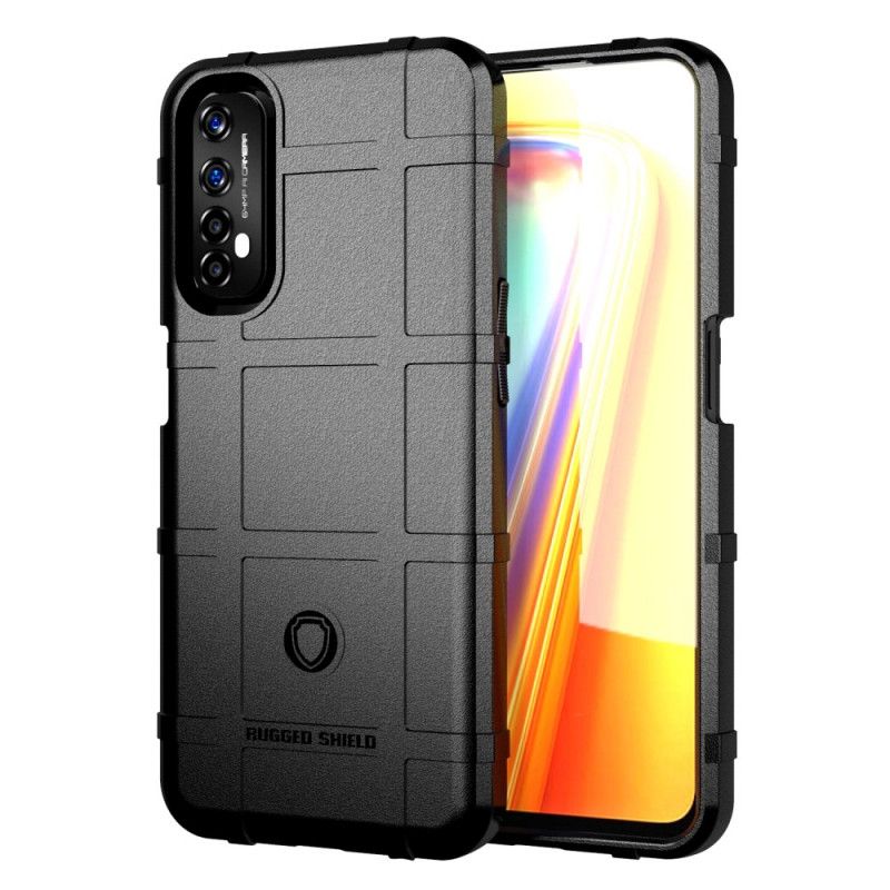 Case Hoesje Realme 7 Grijs Zwart Telefoonhoesje Robuust Schild