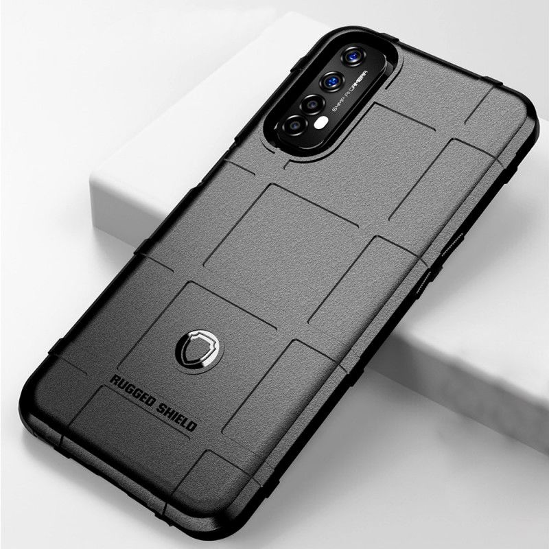 Case Hoesje Realme 7 Grijs Zwart Telefoonhoesje Robuust Schild