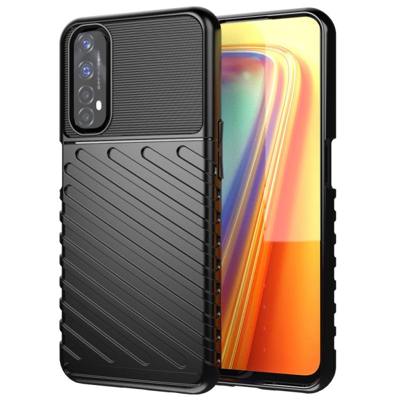 Cover Hoesje Realme 7 Groen Zwart Telefoonhoesje Donderreeks