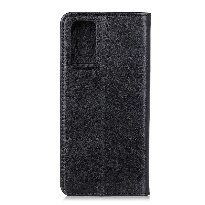 Folio-hoesje Realme 7 Rood Zwart Ingetogen Leerstijl