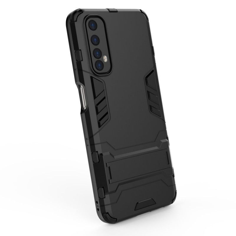 Hoesje voor Realme 7 Rood Zwart Ultrabestendige Tong