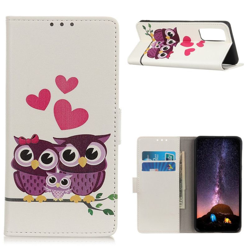 Leren Hoesje voor Realme 7 Uilenfamilie